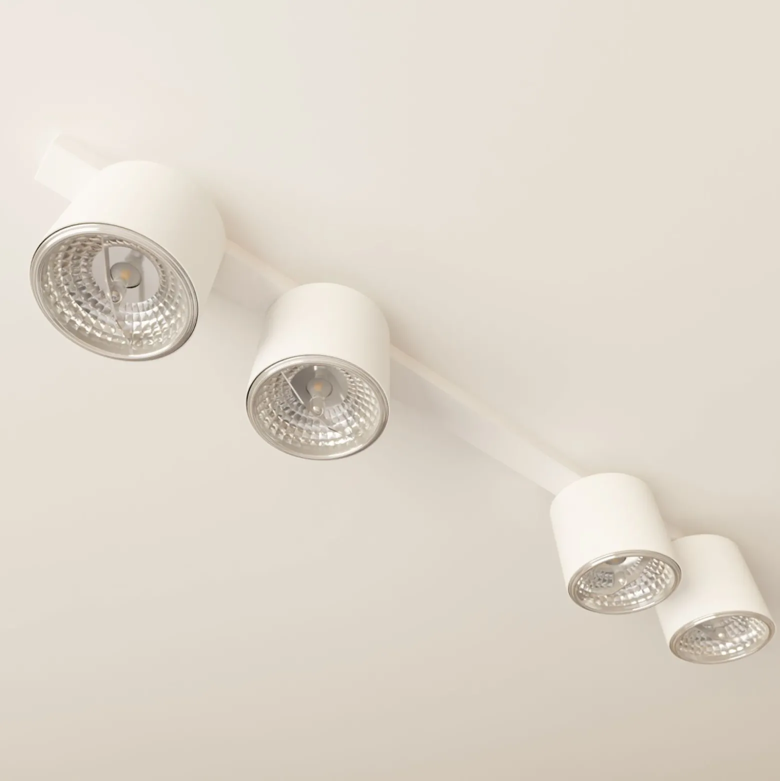 Emibig Taklampa Nano Stål Vit | Passande för 4x GU10 (AR111) - Max 12W