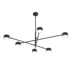 Emibig Taklampa Natsu Stål Svart | Passande för 6x GX53 - Max 12W
