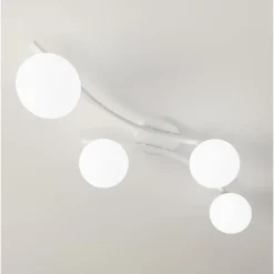 Emibig Taklampa Opus Stål Vit | Passande för 4x E14 - Max 10W