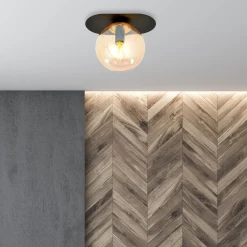 Emibig Taklampa Plaza Stål Svart | Passande för 1x E14 - Max 10W