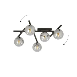 Emibig Taklampa Smart Stål Svart | Passande för 5x E14 - Max 10W