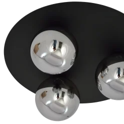 Emibig Taklampa Solar Stål Svart | Passande för 3x E14 - Max 10W