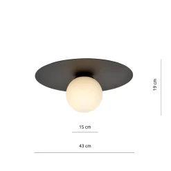 Emibig Taklampa Solar Stål Svart | Passande för 1x E14 - Max 10W