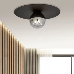 Emibig Taklampa Solar Stål Svart | Passande för 1x E14 - Max 10W