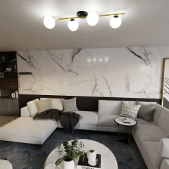 Emibig Taklampa Splendi Stål Svart | Passande för 4x E14 - Max 10W