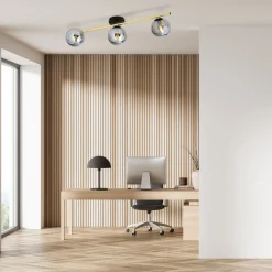 Emibig Taklampa Splendi Stål Svart | Passande för 3x E14 - Max 10W