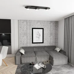 Emibig Taklampa Stilo Stål Svart | Passande för 3x GX53 - Max 12W