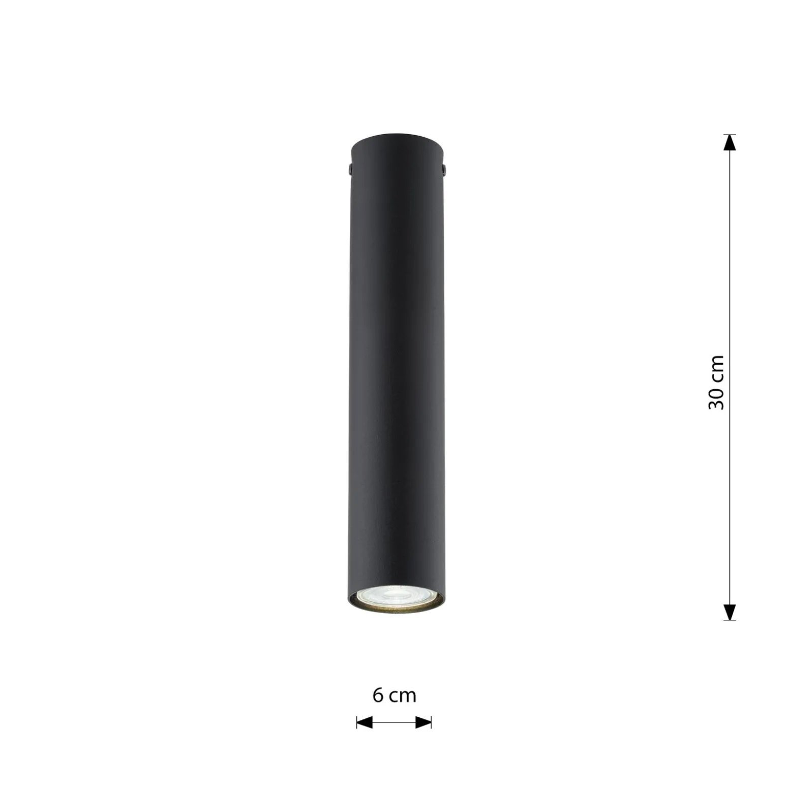 Emibig Taklampa Tecno Stål Svart | Passande för 1x GU10 - Max 8W