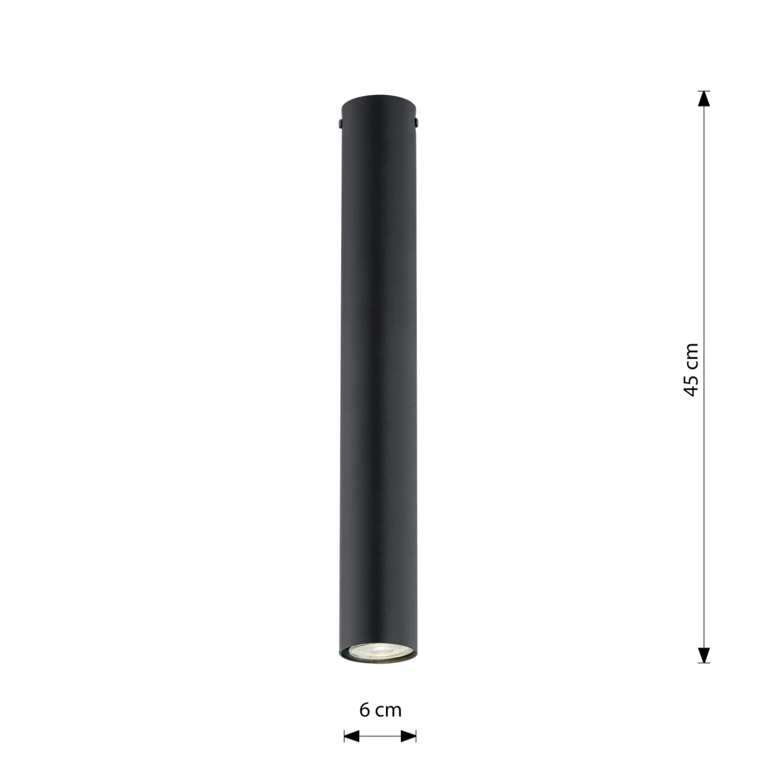 Emibig Taklampa Tecno Stål Svart | Passande för 1x GU10 - Max 8W