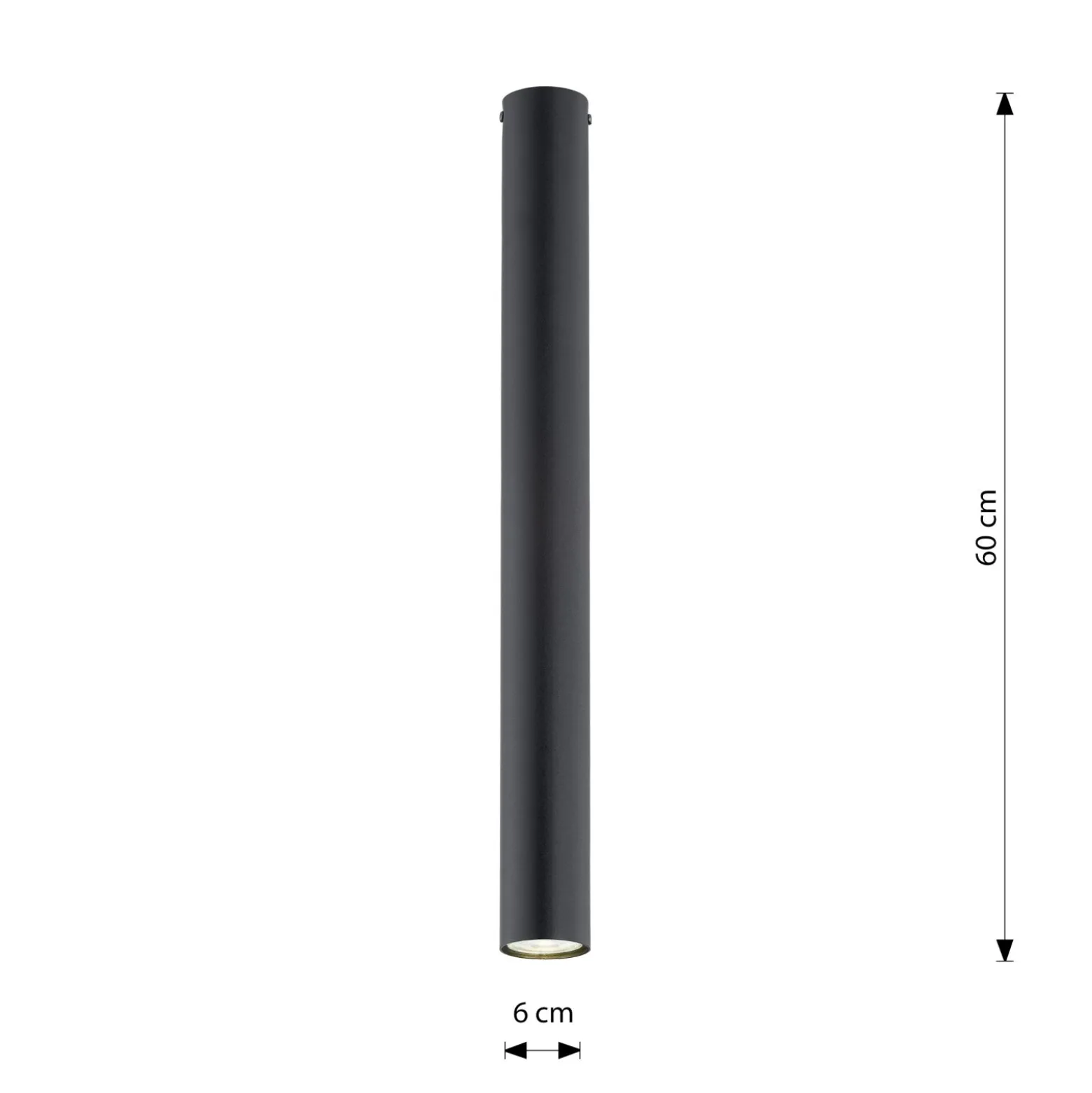 Emibig Taklampa Tecno Stål Svart | Passande för 1x GU10 - Max 8W