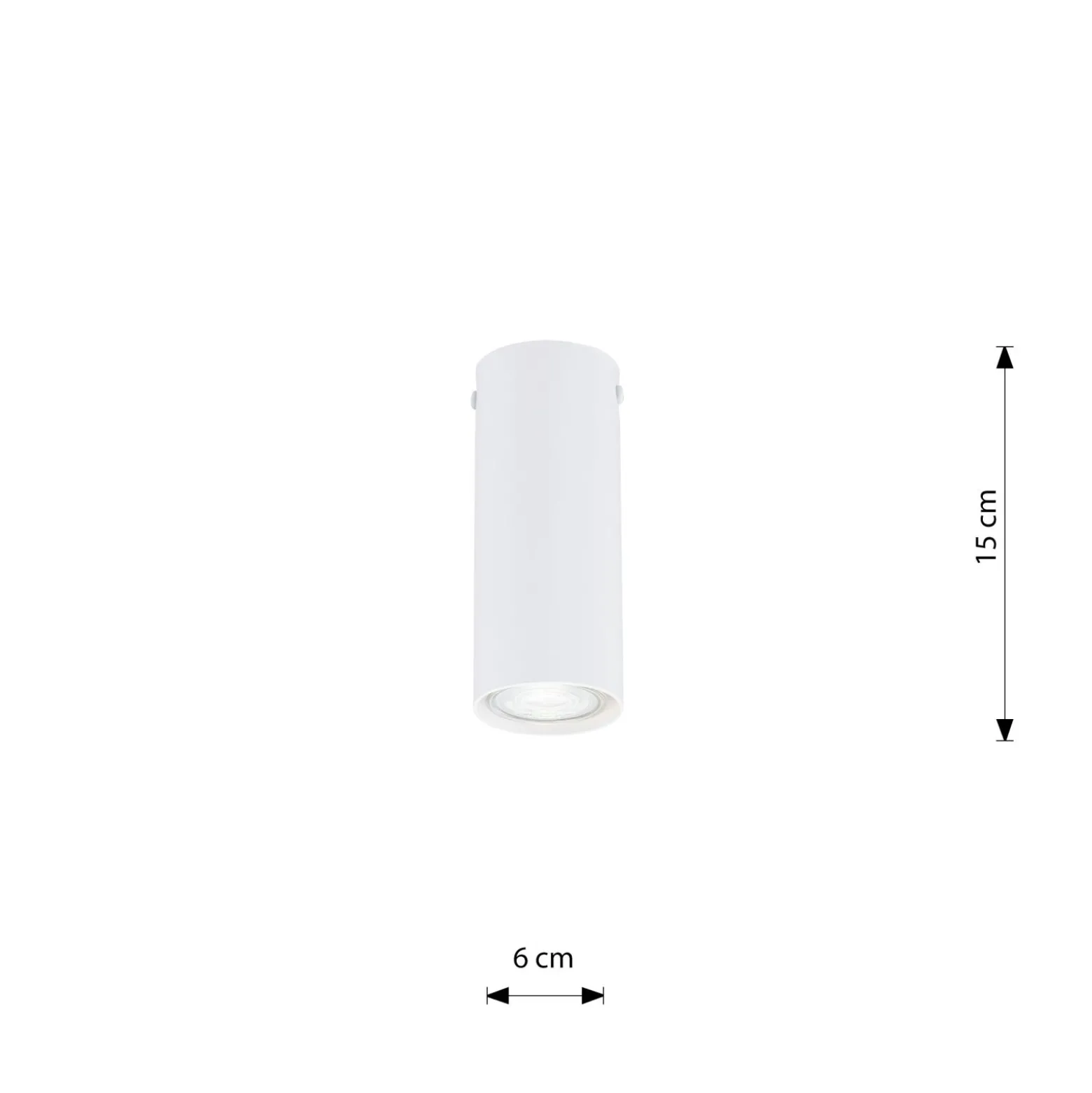 Emibig Taklampa Tecno Stål Vit | Passande för 1x GU10 - Max 8W