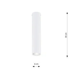 Emibig Taklampa Tecno Stål Vit | Passande för 1x GU10 - Max 8W