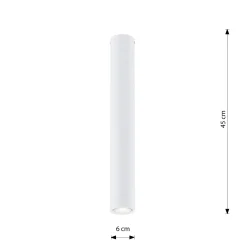 Emibig Taklampa Tecno Stål Vit | Passande för 1x GU10 - Max 8W