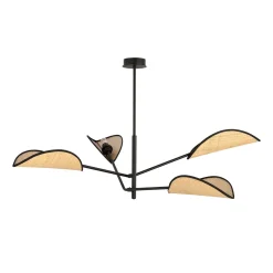 Emibig Taklampa Vene Stål Svart | Passande för 4x E14 - Max 10W