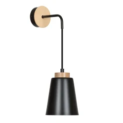 Emibig Vägglampa Bolero Stål Svart | Passande för 1x E27 - Max 15W
