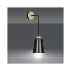 Emibig Vägglampa Bolero Stål Svart | Passande för 1x E27 - Max 15W