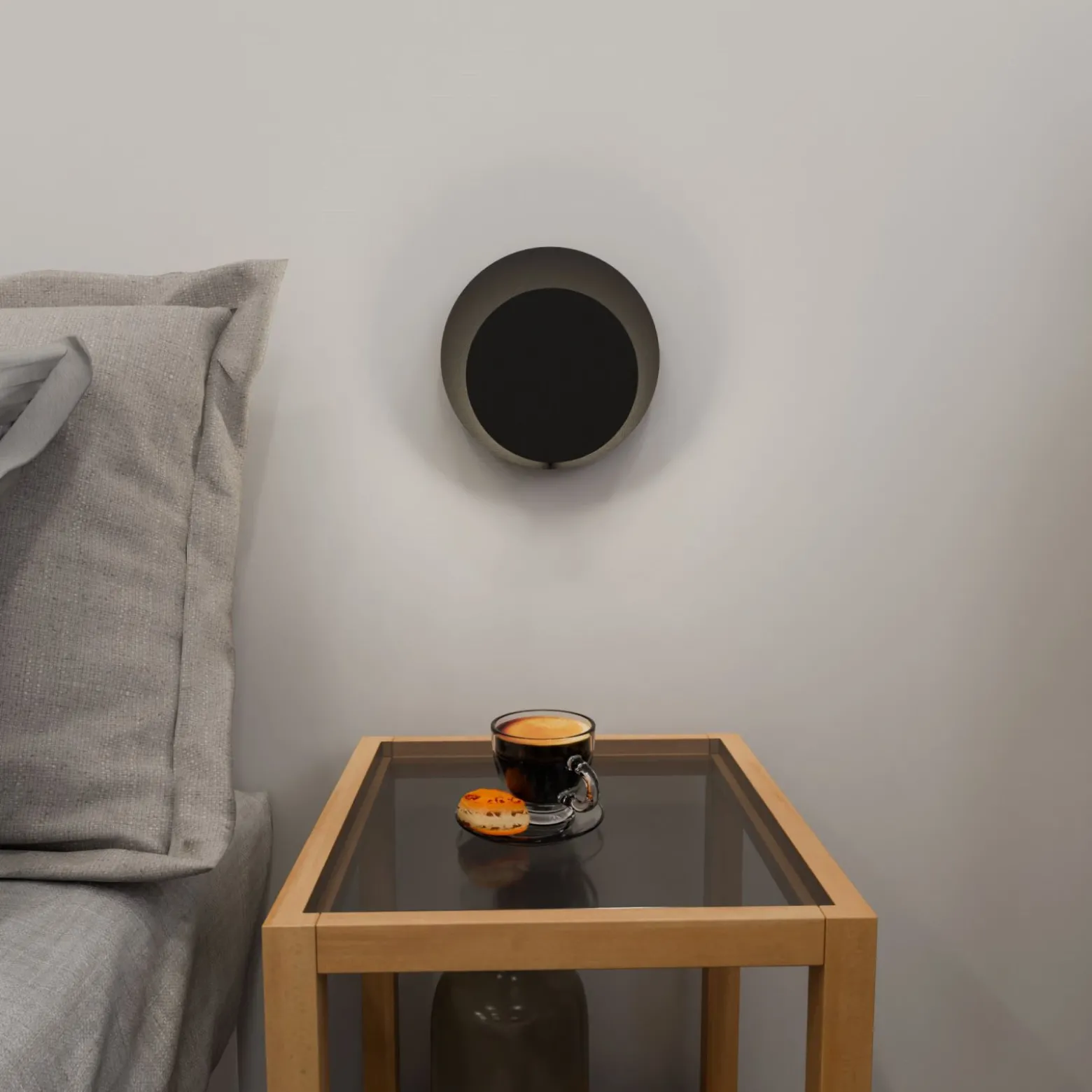 Emibig Vägglampa Cirkel Stål Svart | Passande för 1x G9 - Max 8W