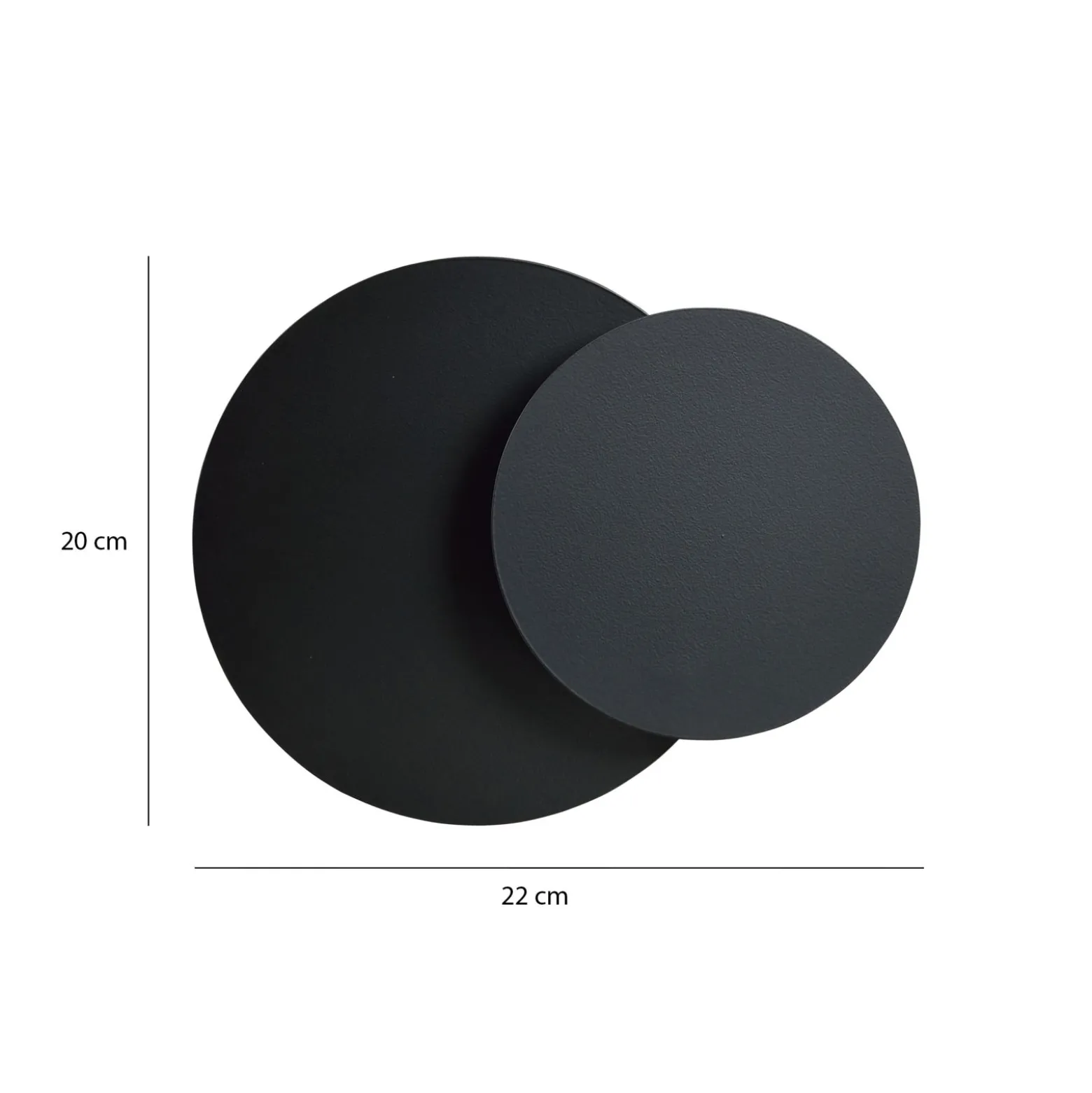 Emibig Vägglampa Cirkel Stål Svart | Passande för 1x G9 - Max 8W