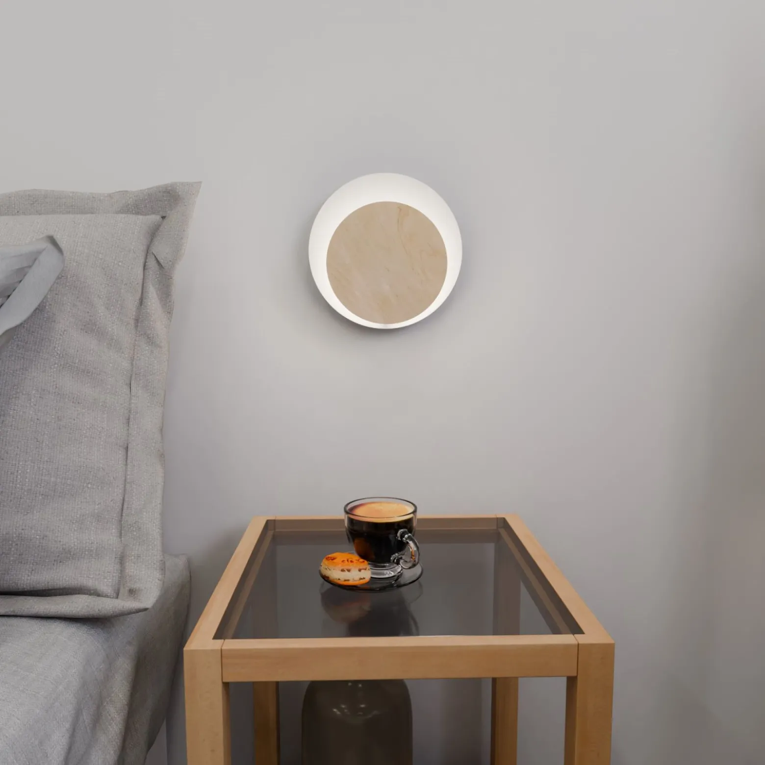 Emibig Vägglampa Cirkel Stål Vit | Passande för 1x G9 - Max 8W