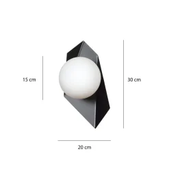 Emibig Vägglampa Drifton Stål Svart | Passande för 1x E14 - Max 10W