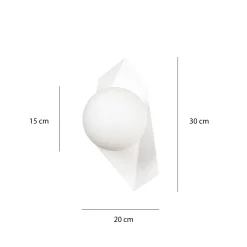 Emibig Vägglampa Drifton Stål Vit | Passande för 1x E14 - Max 10W