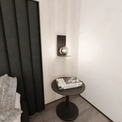 Emibig Vägglampa Form Stål Svart | Passande för 1x E14 - Max 10W