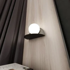 Emibig Vägglampa Form Stål Svart | Passande för 1x E14 - Max 10W
