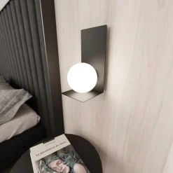 Emibig Vägglampa Form Stål Svart | Passande för 1x E14 - Max 10W