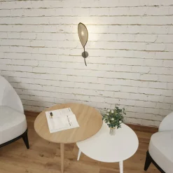 Emibig Vägglampa Lotus Stål Svart | Passande för 1x E14 - Max 10W