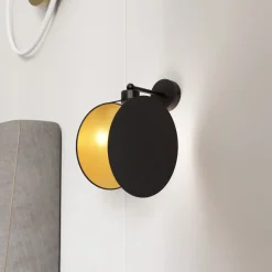 Emibig Vägglampa Motif Stål Svart | Passande för 1x E27 - Max 15W