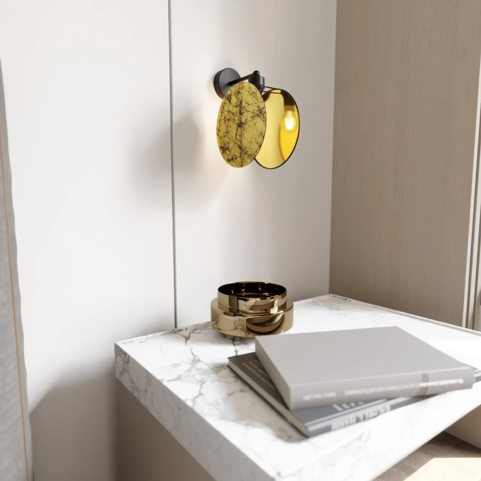 Emibig Vägglampa Motif Stål Svart | Passande för 1x E27 - Max 15W