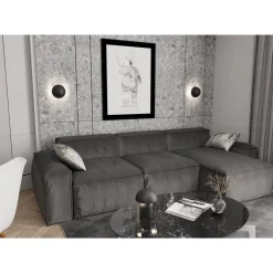 Emibig Vägglampa Mush Stål Svart | Passande för 2x G9 - Max 8W