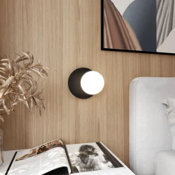 Emibig Vägglampa Oslo Stål Svart | Passande för 1x E14 - Max 10W