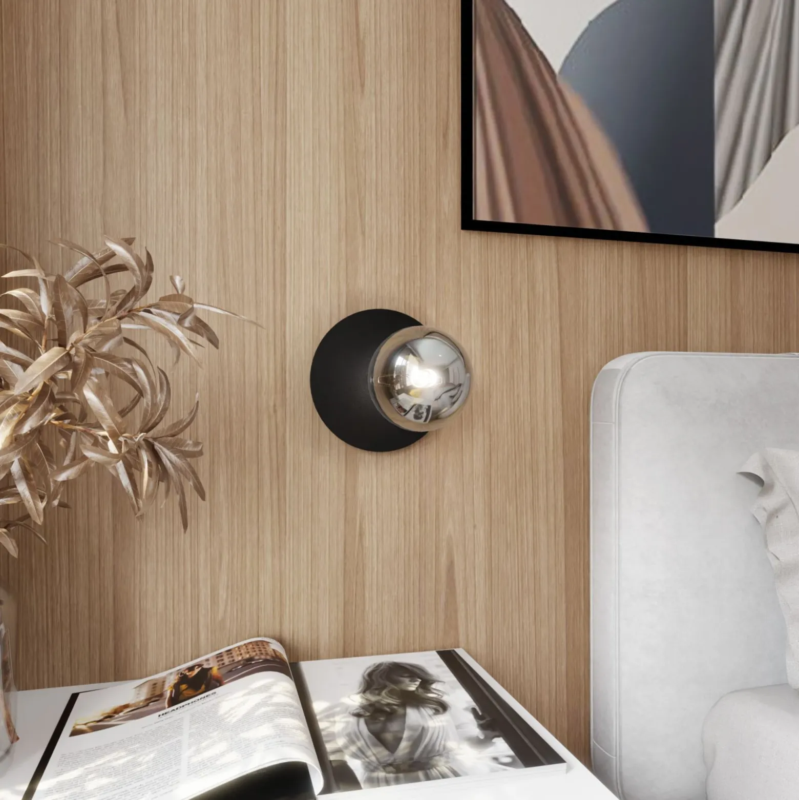 Emibig Vägglampa Oslo Stål Svart | Passande för 1x E14 - Max 10W