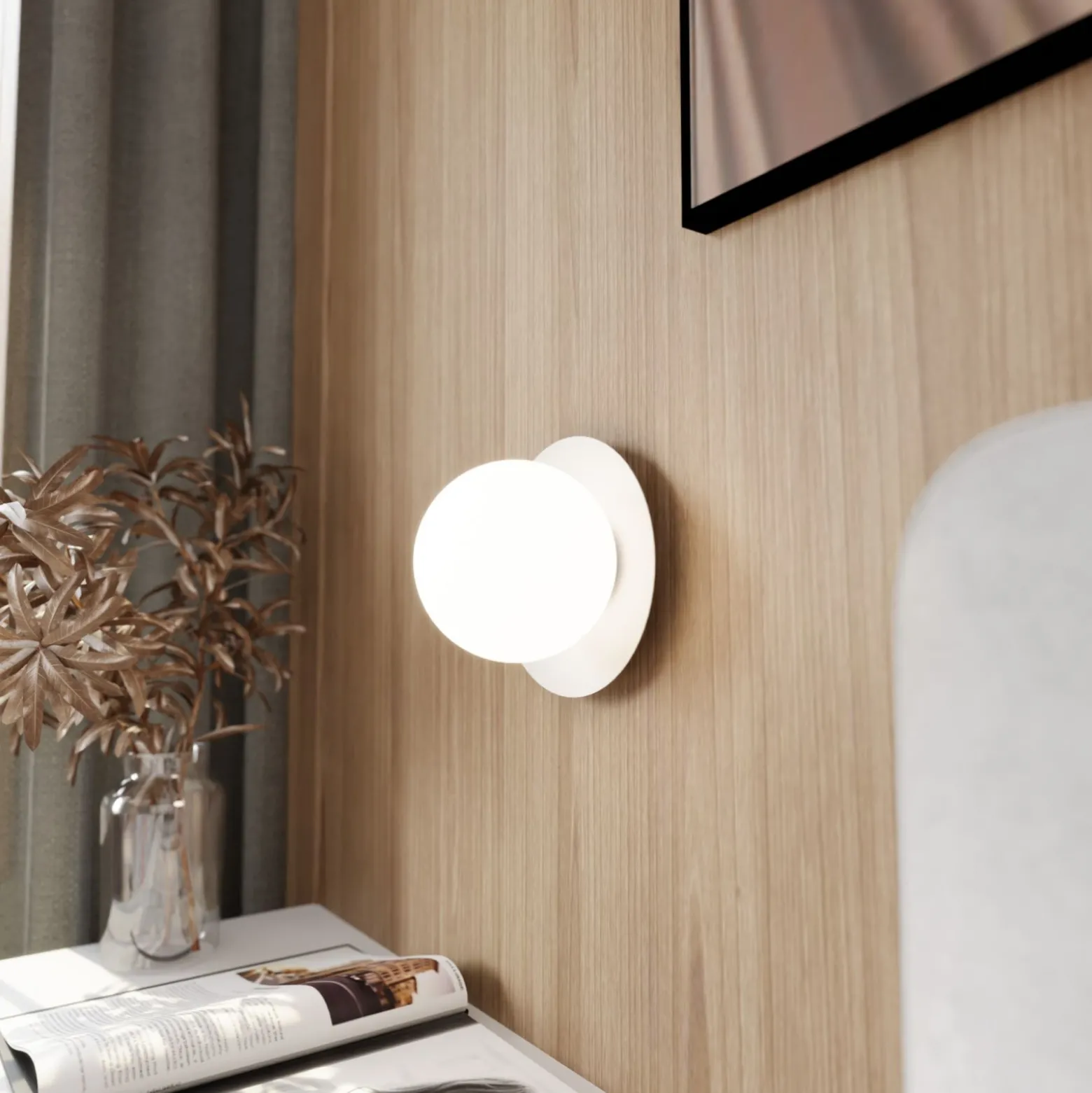Emibig Vägglampa Oslo Stål Vit | Passande för 1x E14 - Max 10W