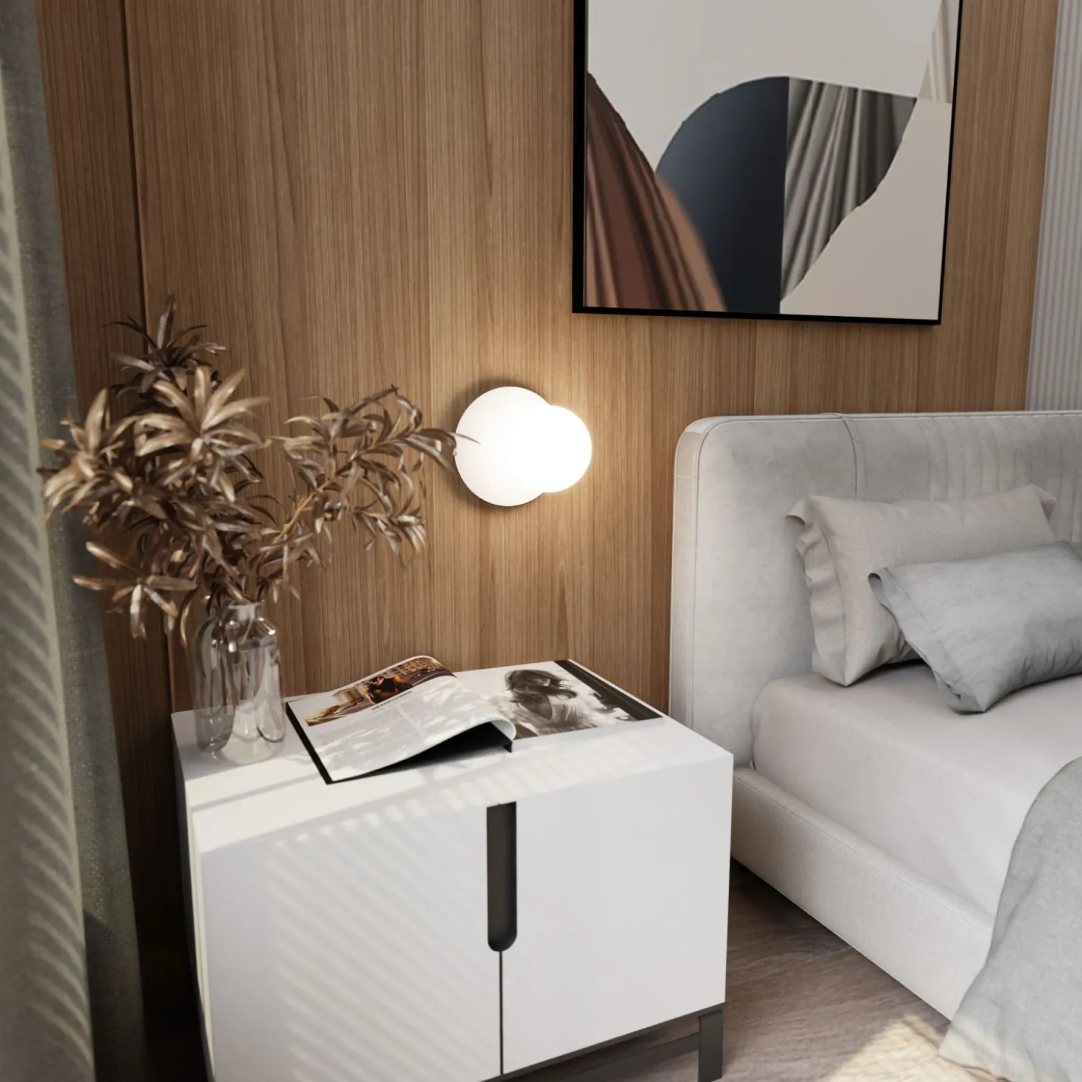 Emibig Vägglampa Oslo Stål Vit | Passande för 1x E14 - Max 10W