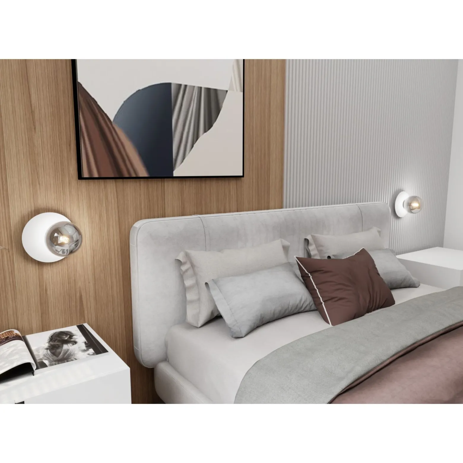 Emibig Vägglampa Oslo Stål Vit | Passande för 1x E14 - Max 10W