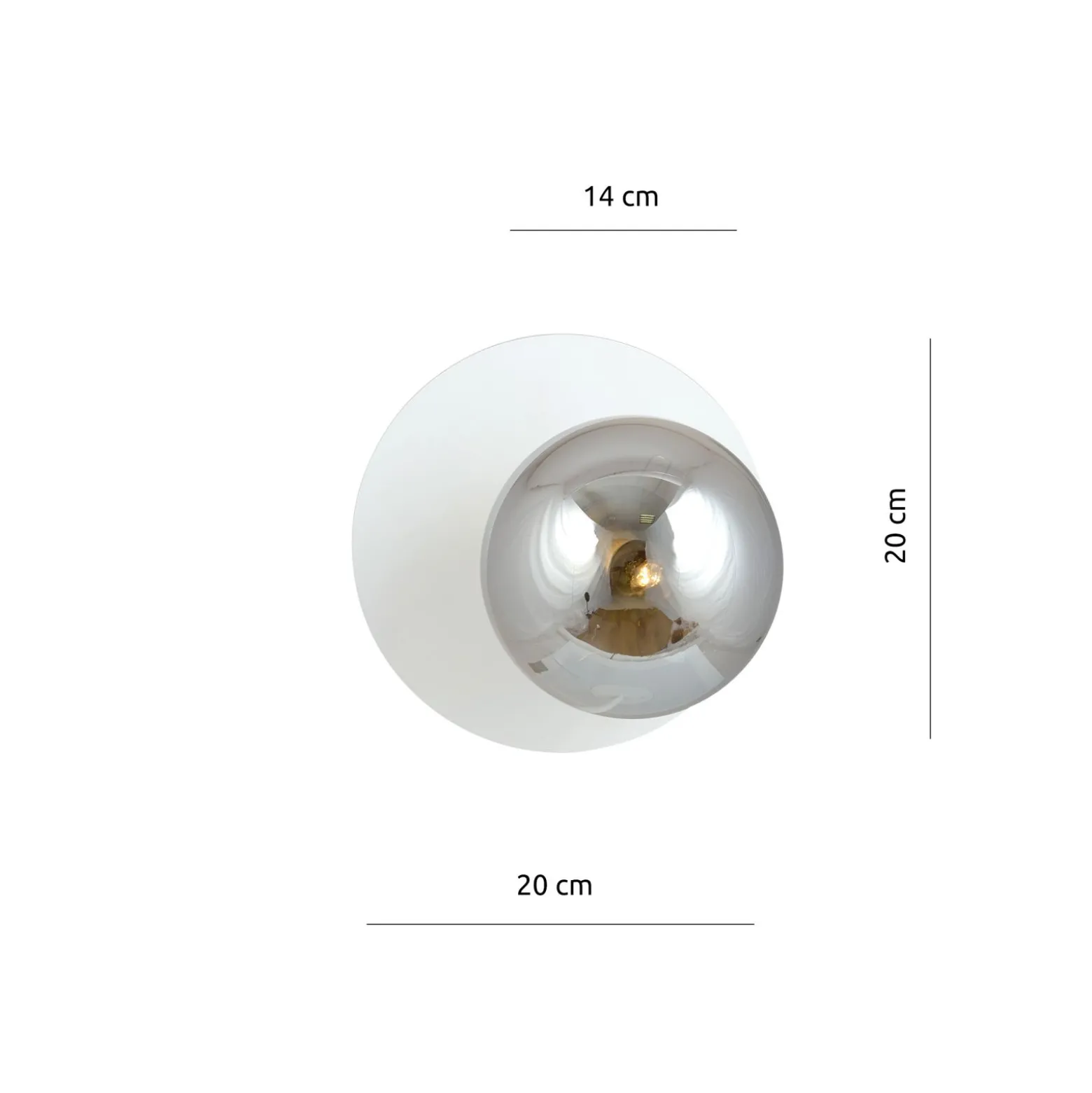 Emibig Vägglampa Oslo Stål Vit | Passande för 1x E14 - Max 10W