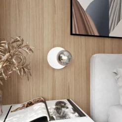 Emibig Vägglampa Oslo Stål Vit | Passande för 1x E14 - Max 10W