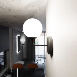 Emibig Vägglampa Pregos Stål Svart | Passande för 1x E14 - Max 10W