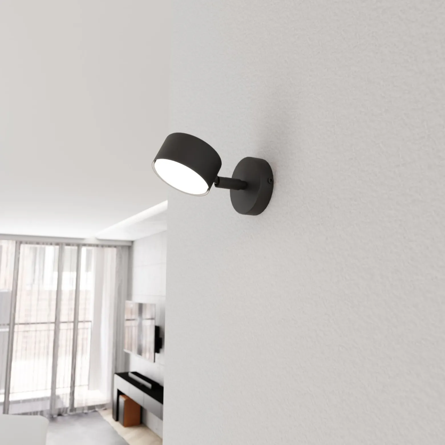 Emibig Vägglampa Sora Stål Svart | Passande för 1x GX53 - Max 12W