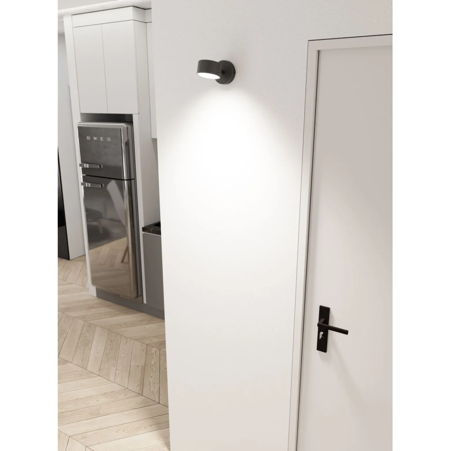 Emibig Vägglampa Sora Stål Svart | Passande för 1x GX53 - Max 12W