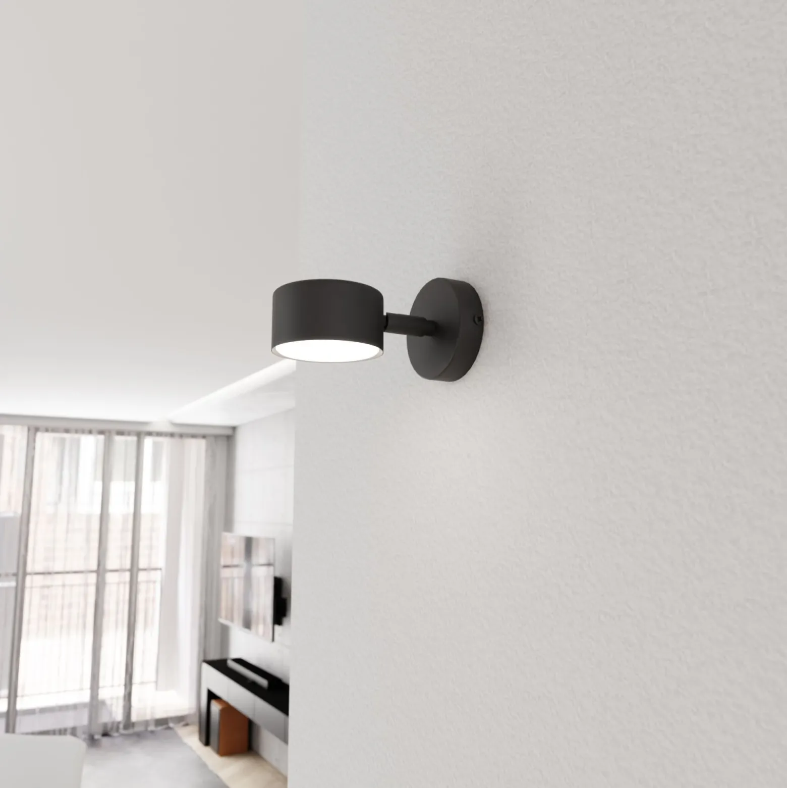 Emibig Vägglampa Sora Stål Svart | Passande för 1x GX53 - Max 12W
