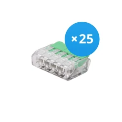Flerpack 25x Skruvanslutning Anslutningsstycke | Universal | 5 Tråds | 0.2-4.0MM