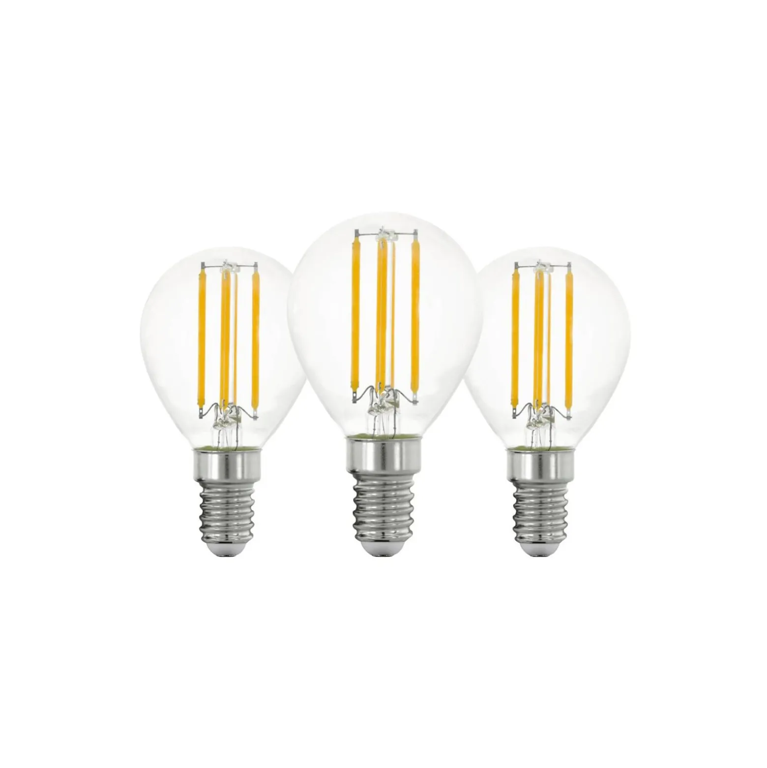Flerpack 3x Eglo LED Boll E14 Filament Klar 21W 806lm - 827 Extra Varm Vit | Ersättare 60W