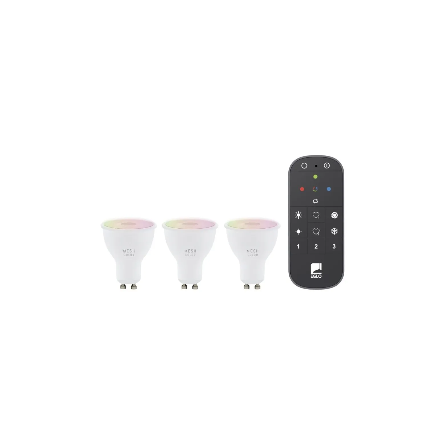 Flerpack 3x Eglo LED Spot GU10 PAR16 4.9W 420lm - 827-865 Justerbar Vit + RGB | Zigbee Dimbar - Ersättare 40W