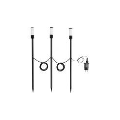 Flerpack 3x Eglo Spik Ljus Zancaro Aluminium Svart 1W 130lm - 830 Varm Vit | IP44