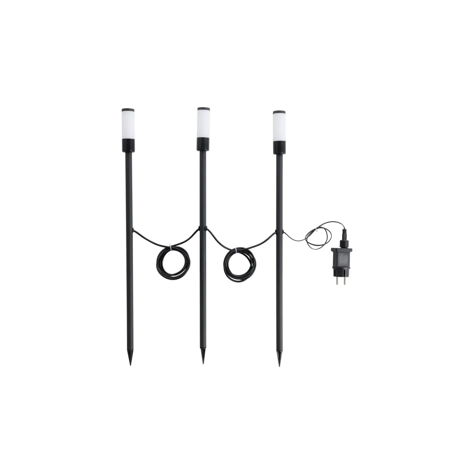 Flerpack 3x Eglo Spik Ljus Zancaro Aluminium Svart 1W 130lm - 830 Varm Vit | IP44