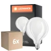 Flerpack 6x Ledvance LED Classic E27 Globe Matt 11W 1521lm - 827 Extra Varm Vit | Dimbar - Ersättare 100W