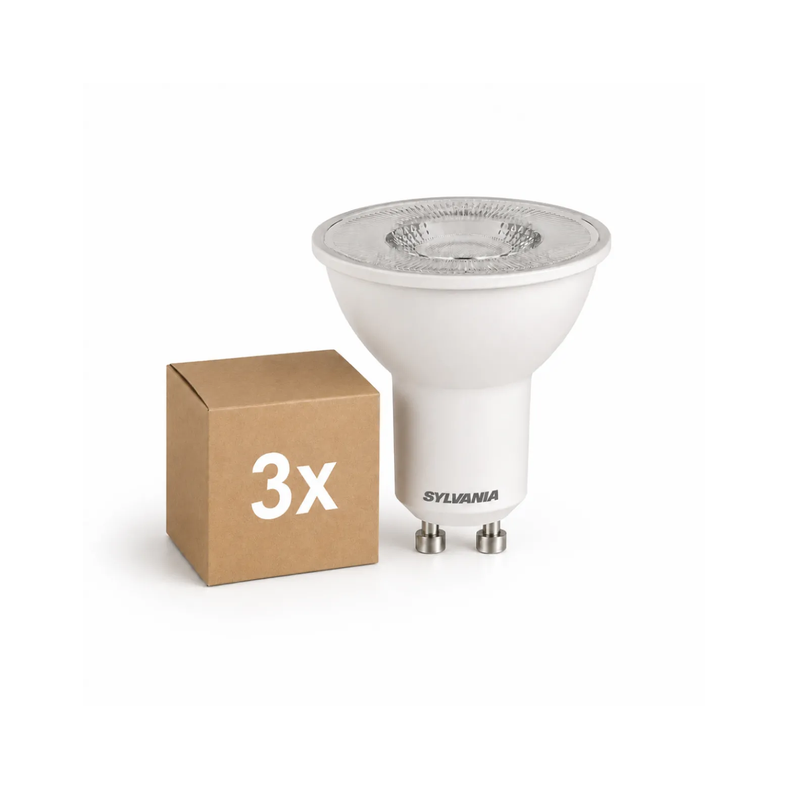 Flerpack 3x Sylvania RefLED ES50 LED Spot GU10 PAR16 345lm 36D - 840 Kallvit | Ersättare 35W
